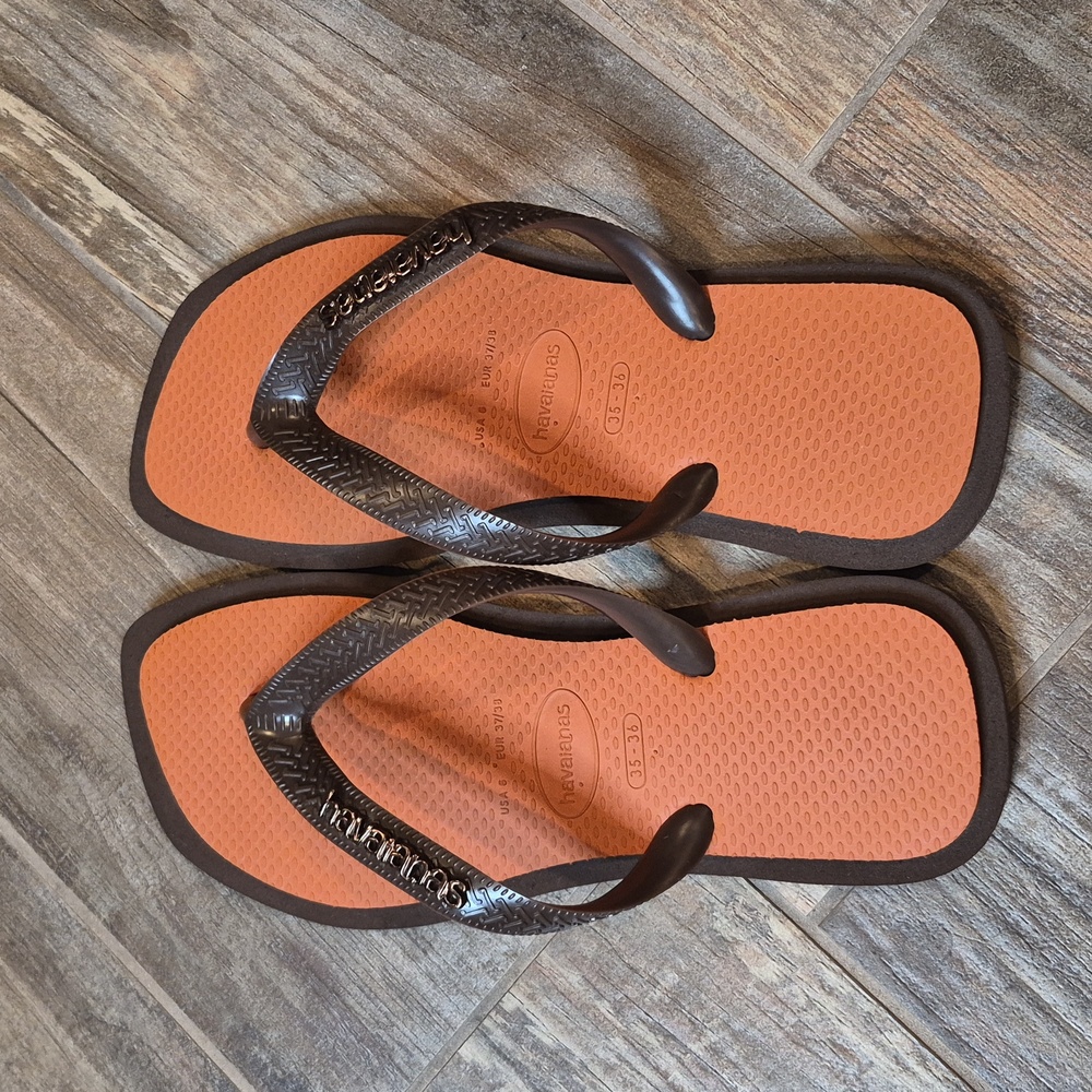 Havaianas Top Square Fusion Flip Flops, Size 7 - Picture 5 of 10